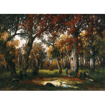 РЕПРОДУКЦИИ НА КАРТИНИ Дървосекачи в есенна гора (1907)